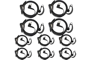 UAYESOK Lot de 10 écouteurs radio de sécurité à 2 broches avec micro PTT compatible avec Motorola CP040 DP1400 XT420 TX460 GP300 GP340 Hytera PD505 Midland G15 G18