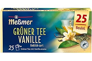 ‎MEßMER Meßmer Grüner Tee Vanille | 25 Teebeutel | Vegan | Glutenfrei | Laktosefrei