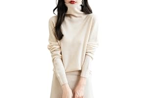 Chanyarn Femme 100% Lain Merino sans Couture Pull 2024 Automne Hiver Col Roulé Manches Longues Tricoté Pull