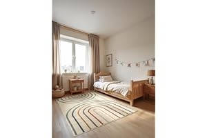 ‎HANSE HOME Hanse Home Adventures Kinderteppich - Bunte Regenbogen Spielteppich, Modernes Design, Spielmatte, Krabbelteppich Junge Mädchen für Kinderzimmer, Jugendzimmer, Wohnzimmer - Creme Multifarben, 120x170cm