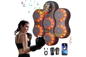 Eznaobo - Máquina de Boxeo Musical, profesional de pared, entrenador de boxeo electrónico Bluetooth con 9 velocidades y modos, pantalla LED, con guantes, para gimnasio y hogar