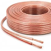 MN6 MN251HKF 2x2.50 mm Hoparl&ouml;r Kablosu 70 Metre Şeffaf Kırmızı &Ccedil;izgili Kordon Amfi Hoparl&ouml;r ve Ses Sistemi Kablosu