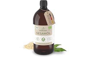 ‎MASSAGE-EXPERT MASSAGE-EXPERT Sesamöl Bio kaltgepresst - Gereiftes Basisöl für Massage, Ayurveda, Hautpflege und Haarpflege [1 Liter Flasche mit Spritzeinsatz]