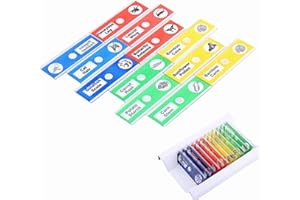 TUKNN Portaobjetos con Muestras para Niños, Kit de Experimentación de Microscopio, Portaobjetos de Microscopio, Diapositivas Preparadas, Preparadas para Microscopio Niños, 4 Colores