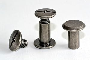 Q TOOLS Viti da boccola/rivetti/viti per cintura/colore, forma e dimensioni a scelta/spedizione dalla Germania (10 mm, grigio).