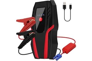 ‎KKMOL Starthilfegeräte für Autobatterien - KKMOL Starthilfe Powerbank, 1500A Spitzenstrom 3800mAh Tragbare Auto Starthilfe Powerbank für 6L Benzin und 5L Dieselmotor, starter powerbank mit LED Taschenlampe