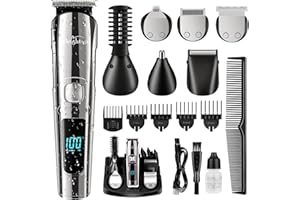 ‎BRIGHTUP Brightup Barttrimmer Herren - Bartpflegeset mit Haarschneidemaschinen, Haartrimmer, elektrischem Rasierer - IPX7 wasserdicht für Schnurrbart, Gesicht, Nase, Ohren, Körper und Intimbereich, FK-8688T
