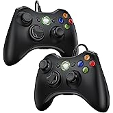 Diswoe 2 Pack Manette pour Xbox 360, 2 Pack Manette PC, Joystick Manette pour Xbox 360/ Slim/PC Windows 7/8/10/11/XP, Gamepad