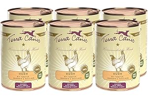 Terra Canis Poulet, Tomate, Amarante & Basilic - Nourriture Humide Classique, 6x400g I Aliment pour Chiens 1re qualité 100% aux Standards de l’Alimentation Humaine I Riche & sain I sans céréales