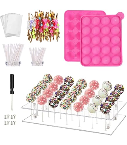 Set Completo Cake Pop MOFASVIGI - 302 Pezzi Con Stampini Silicone E Accessori - Foto 8