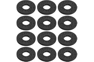 AEAOCVO Gitarren Gurt Schlösser 12 Stück, Schwarz Gitarrengurt-Sicherungen, Silikon-Gitarrengurt-Halter, Robuste Gurtblöcke Gitarrenschutz, Gitarrengurt Sicherung