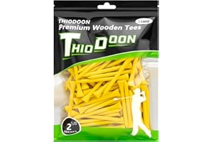 THIODOON Golf-Tees, weniger Reibung, Holz-Tees, Training für Golfspieler, professionelle Golf-Tees aus Naturholz, 100 Stück