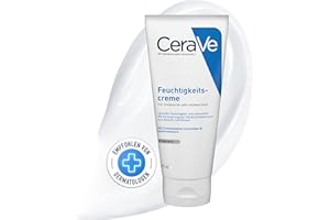 ‎CERAVE CeraVe Feuchtigkeitscreme für Körper und Gesicht, Creme für trockene bis sehr trockene Haut, Mit Hyaluron und 3 essenziellen Ceramiden, Auch bei Neurodermitis und für Allergiker, 177 ml