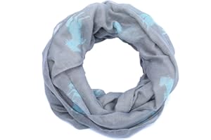 AnJuHoPa Echarpe, Chèche, Foulard en viscose respirante Adorable imprimé animalier pour Femmes et Filles