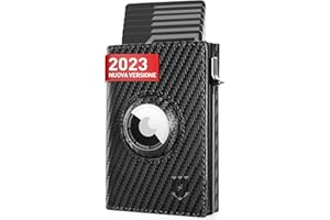 DODENSHA Portafoglio Airtag con Portamonete | Slim Portafoglio 10+ Carte | Protezione RFID | portafoglio uomo piccolo | Porta Carte di Credito Uomo | Moero Portafoglio Slim | Senza AIRTAG | Carbonio
