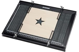ATOMSTACK Waben Laserbett, 22 mm Aluminium Waben Arbeitstischplatte mit 4 Halterungen und beobachtbarem Design für 98% Lasergravierer, Desktop-Schutz, 380 x 284 x 22 mm