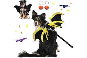 THEXIU Deguisement Halloween Chien,Halloween Aile De Chauve Souris Chien,Costume Chien Halloween,Costume Halloween pour Animaux,Aile Chauve Sourischien Halloween Habiller pour Fêtes Cosplay Halloween