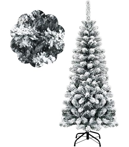 Künstlicher Bleistift-Weihnachtsbaum – Weiß, 436 Zweige, Klappbarer Ständer, Für Innen & Außen
