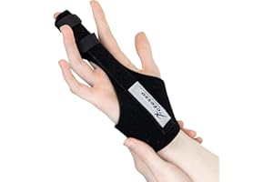 ‎ACTESSO Actesso Verbessert Fingerschiene – Unterstützung bei Schnappfinger, Hammerfinger, Arthritis, Gebrochenem Finger – Mittelfinger-, Ringfinger-, Zeigefinger (Einheitsgröße, Schwarz)