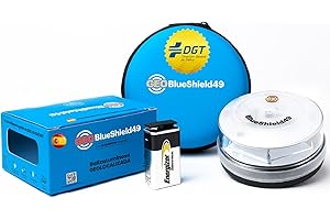 GeoBlueShield49/Garza Luz Emergencia Coche Homologada DGT v16 3.0 y Estuche I Triple Visibilidad y Batería Energizer 9V I Obligatoria en 2026 I Conectividad IoT hasta 2038 I En Colaboración con Garza