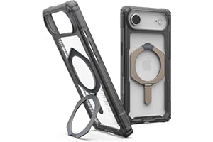 URBAN ARMOR GEAR UAG Designed for iPhone Air Case with Kickstand Plasma XTE - Compatible with MagSafe Transparent Military Grade Protective Cover, Ash/Titanium