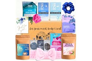 PAMPER ISLAND DELUXE Coffret Cadeau Femme, Coffret de Bain et de Soins, Cadeau Spa Femme, Cadeau pour Elle, Fête des Mères, Noël, Anniversaire - Bleu/Violet