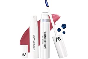 ‎WONDERSKIN Wonderskin Wonder Blading Lip Stain Peel Off And Reveal Kit – Langlebige, Wasserfeste Rosa Lippentönung, Übertragungssicher, Natürliches Make-Up-Flecken-Set (Charming)