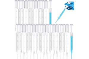 GAUATO 30 Stück Pipette 3ml, Kunststoff Pipetten Einweg Pipetten Kinder Dosierpipette, Transferpipetten Plastik Tropfer Pinpette Dünger Einmalpipetten für Experiment, ätherische Öle, Haustier, Pflanze