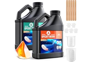 ISTOYO 1 Gallon/3,78L Epoxy Resin, Crystal Clear No Bubbles, Fast Curing Epoxy Resin Kit for Table Tops, Coating, Casting, Jewelry Making, Cast Coating Wood, DIY Art Crafts