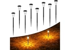 FIFlying Lámpara Solar Exterior para Jardín 8 Piezas, 2 Modos Blanco Cálido Luces Solares Exterior Jardín, IP65 Impermeable Luces Solares LED Exterior para Jardín, Patio, Césped, Entrada, Pasarela