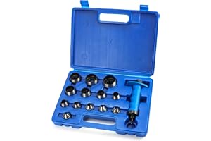 QWORK® 14 stycken spetsset 5–35 mm, läderstämpelset, håltagningsverktyg