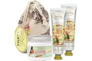 UN AIR D'ANTAN Coffret Cadeau Femme Crèmes Mains Hydratantes Made in France - Creme Main Beurre de Karite, Huile d'Amande Douce - Idee Cadeau Femme - Cadeau Anniversaire Femme - Cadeau Maman - Coffret Beauté Femme