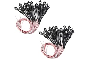 ARMYJY 40 piezas modelo de tren ferroviario lámparas modelo luces LED Lamppost 1:150 OO/HO escala