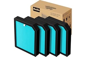Aircillin 4-Pack H13 Filtro HEPA de Repuesto, Filtro de Carbón Activado de Alta Eficiencia, Apto para el Purificador de Aire AP1501, Elimina Polen, Polvo, Caspa de Mascotas y Otros Alérgenos