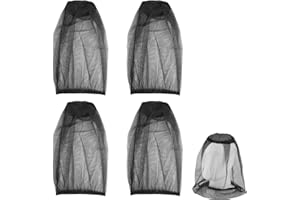 HEAWAA 4 Pezzi di Cappello Anti-zanzare Insetti, Nero Cappello da Apicoltore con Velo per Uomo Donna Pesca All'aperto e Viaggi in Campeggio