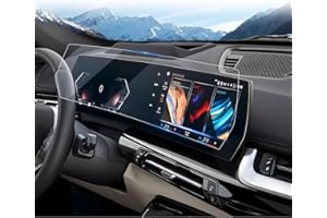 LUWU 2 Piezas Compatibles con BMW X1 iX1 U11 / X2 iX2 U10 / 1er F70 2022-2024 2025 Protector de Pantalla Nanométrico (Instrumentos de 10,25 Pulgadas + Navegación de 10,7 Pulgadas) 6H Antiarañazos