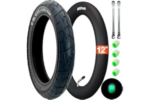 AVVS TECH 12 1/2 x 2 1/4 (57-203) Pneu DIN 57-203 et chambre à air 12" 12 1/2 x 2 1/4 57-203, avec valve coudée en acier inoxydable 45° AV, avec leviers de montage, compatible avec roues de 12" avec pneus DIN