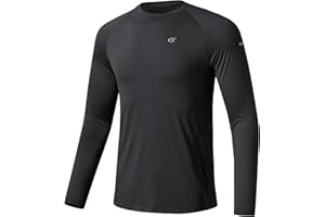 Huayuzh Herren UV-Schutz Rashguard UV Shirt UPF 50+ Langarmshirt Schwimm T-Shirt Schnelltrocknend Atmungsaktiv Surfen