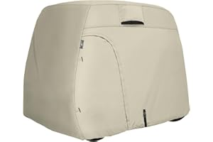 Explore Land Funda impermeable 600D para carrito de golf que se adapta a la mayoría de carritos de golf de 2 pasajeros (bronceado claro)
