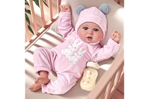 BABESIDE 20-Inch Lifelike Reborn Baby Doll with Soft Body – Realistic Newborn Girl Silicone Doll with Clothes, Open Eyes, and Play Accessories – Gift for Girls Age 3+