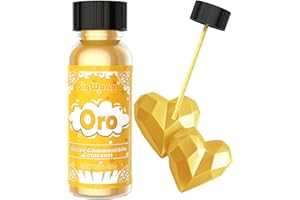SIGWONG Glitter Commestibili Liquido, 40g Brillantini Commestibili per Torte, Metallizzata Glitter Alimentare Coloranti Alimentari per Cocktail, Drink, Dolci, Cioccolato-Oro