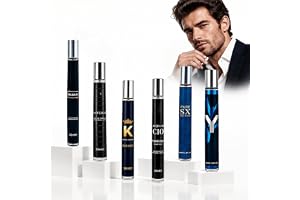 Mini parfymset present för män Eau De Parfum för män Spicy vanilj parfymvatten för män med patchouli, kanel och vanilj färska, blommiga och träiga dofter 6 x 38 ml