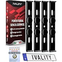 IVALITY® 100% Pulito Portatarga Magnetico - Supporto Magnetico Senza Cornice Per 1 Targa - Porta Targa Per Auto - Foto 13