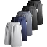YIOIOWVY 3 Pack Men's Sports Shorts Basketball Running Casual Shorts with Pockets Elastic Waist Quick Dry | Transpirable,lige
