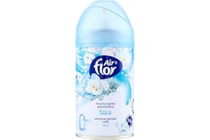AIR FLOR | Ricarica Spray Universale per Erogatori Automatizzati, Talco, 250 ml