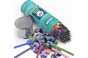 Koilox 48 Colors Gorgeous Pencils Oil-Based Erasable Coloring Drawing Pencil Set, Professional Colored Pencils For Kids,Adults,Beginners And Artists,Art Supplies For Drawing,Sketching,Coloring Books