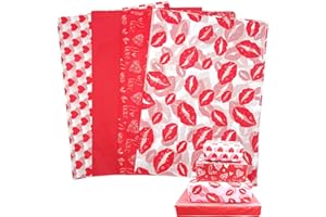 QIMMU 40 Feuilles Papier Cadeau Saint Valentin,50x30cm Papier de Soie Saint Valentin,Papier Emballage Cadeau,Papier Cadeau Anniversaire pour Saint Valentin,Anniversaire,Vacances,Mariage,Bricolage