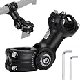 BESNIN Attacco Manubrio Regolabile 0-90 Gradi 25,4mm x 60mm Stelo Manubrio Bicicletta per Mountain Bike, Bici da Corsa, MTB, BMX