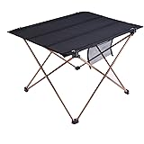 Outad Campingtisch / Picknicktisch, faltbar und tragbar, aus Aluminiumlegierung, braun