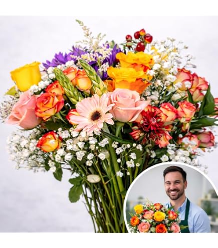 Bouquet Di Gerbere Fresche Kentis - Mazzo Di Fiori Veri Con Biglietto Personalizzabile, Regalo Per Compleanni E Occasioni Speciali